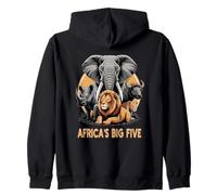 Big Five Safari Africa's Big 5 Wildlife Sudafrica Felpa con Cappuccio