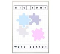 Big Font Word Search: 25 Relaxing Big Font Puzzles for Seniors, Adults & Mindfulness