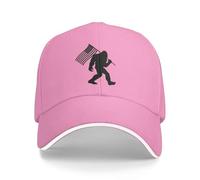 Big Foot And The America Black Flag Uomo Donna Cappellino con Visiera Classic Snapback cap Moda Cappellino da Baseball per Estivo Pesca Sport