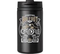 Big Foot Automotive Legend Monster Truck, tazza da viaggio per bevande calde e fredde, tazza termica a doppia parete con coperchio a tenuta stagna, nero