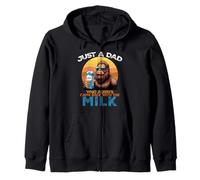 Big Foot Father's Day Milk Funny Dad Bigfoot Daddy Felpa con Cappuccio