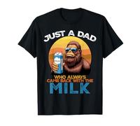 Big Foot Father's Day Milk Funny Dad Bigfoot Daddy Maglietta