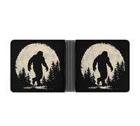 Big Foot Forests Moon - Portafoglio da uomo con stampa di carte di credito e portamonete
