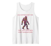 Big Foot Sasquatch Flower Power Pazzo Vecchio Hippy Canotta