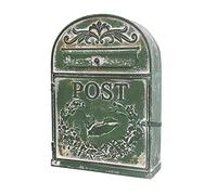 BIG FORTUNE Cassetta delle lettere vintage anticata/supporto da parete esterno stile antico nostalgico fascino decorazione per la casa in metallo cassetta delle lettere giardino decorazione esterna