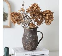 BIG FORTUNE Vaso da fiori vintage in metallo per il latte, piccolo vaso per fiori rustico, vintage, decorativo, in metallo, rustico, vaso da cucina