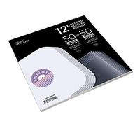 Big Fudge Pacchetto di custodie per dischi in vinile di - 50 buste esterne per dischi più 50 buste interne per dischi - buste trasparenti per album e dischi arrotondati da 12" senza acidi