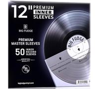Big Fudge Buste Vinili 33 Giri da 30,5 cm - Buste Interne Vinili 33 Giri Trasparenti a Tre Strati con Carta di Riso - Trasparenti con Qualità da Archivio - Accessori per Vinile Professionali