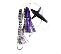 Big Game Teaser - Esca per pesca al tonno marlin, per wahoo, 22,5 cm, con catena a margherita, esca per pesca in acqua salata (C6)