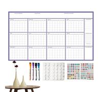 Big Grid Dry Erase Yearly Planner | Annual Large Calendar 2026 Planner - for Appointment Academic Agenda Holiday New Year Planning Home Office Classroom