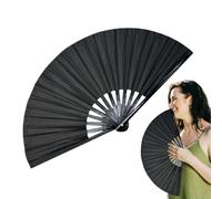 Big Hand Fans - Large Folding Hand Fan | Large Craft Hand Folding Fan | Cinese Japanese Photo Props | Fashion Accessories with Wood Frame For Dancing, Cosplay, Party Decorations