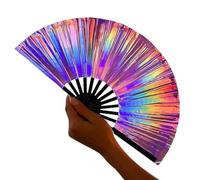 Big Hand Fans - Large Folding Hand Fan | Large Craft Hand Folding Fan | Cinese Japanese Photo Props | Fashion Accessories with Wood Frame For Dancing, Cosplay, Party Decorations