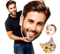 Big Head Cutout - Sagoma a forma di testa grassa, in cartone, personalizzata, a grandezza naturale, per feste di compleanno e lauree, fino a 91,4 cm di altezza