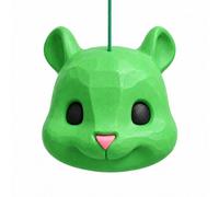 Big Head Squirrel Feeder, Funny Hanging Feeder for Outside Backyard (Green)
