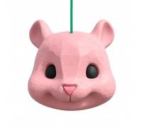 Big Head Squirrel Feeder, Funny Hanging Feeder for Outside Backyard (Pink)