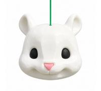 Big Head Squirrel Feeder, Funny Hanging Feeder for Outside Backyard (White)