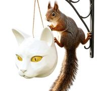 Big Head Squirrel Feeder Weatherproof - Cute Cartoon Funny Cat Face Animal