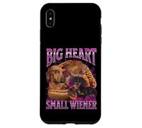 Big Heart Small Wiener Funny Offensive Bassotto Bootleg Custodia per iPhone XS Max