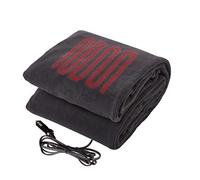 Big Hippo Coperta per auto elettrica, 12 V, in pile, riscaldata, con controllo facile, per auto, camion, camper, coperta elettrica ideale per la stagione fredda (147,3 x 106,7 cm, nero)