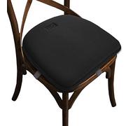 Big Hippo Cuscino in memory foam per sedie, cuscino imbottito, con fasce elastiche, antiscivolo, per casa, cucina, giardino, ufficio, auto (nero)