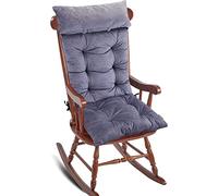 Big Hippo Cuscino per schienale alto, per sedia a sdraio, spesso, cuscino da giardino con schienale per sedia, grigio