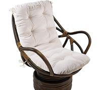 Big Hippo Cuscino per sedia da giardino con schienale alto, morbido con spessore di 8 cm, per sedia da giardino, colore beige