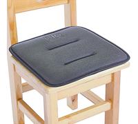 Big Hippo Cuscino per sedia per bambini con lacci, cuscino quadrato per sedia da bambino, in memory foam, antiscivolo, per sedia da scuola, cucina, sgabello in legno/sgabello da bar in metallo, 30,5 x