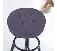 Big Hippo Cuscino rotondo per sedia, in memory foam rotondo, per sedie, morbido cuscino per sgabelli da bar, imbottitura adatta per casa, bar, auto, ufficio e tutte le sedie - grigio