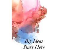 Big Ideas Start Here Hardcover Journal: Abstract Ink Art Aesthetic Lined Notebook 6x9