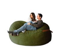 Big Joe Fuf XL - Poltrona a sacco imbottita in schiuma con rivestimento rimovibile, colore: verde muschio, 1,8 m gigante