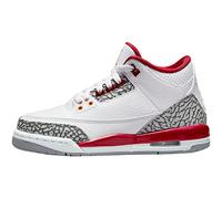 Big Kid's Jordan 3 Retro Cardinal Red White/Lt Curry-Cardinal Red (398614 126), White/Light Curry/Cardinal Red, 4 Big Kid