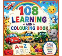Big Learning and Colouring Book for Kids (108 Pages): Coloring, Tracing, ABC, Animals, Shapes and Fun Activities for Ages 3-6