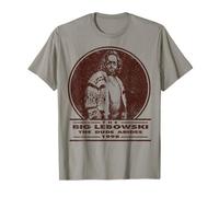 Big Lebowski Distressed Dude Abides Stamp Maglietta