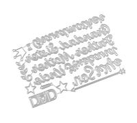 Big Letter Cutting Timbro Scrapbooking Stencil in acciaio al carbonio Gli stencil di taglio per la creazione di biglietti, album fotografici, decorazione in metallo, taglio di morte, lettere grandi