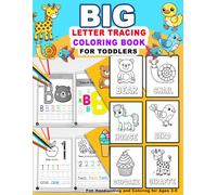 Big Letter Tracing & Coloring Book for Toddlers - Fun Handwriting and Coloring for Ages 3-5: Giant Tracing & Coloring Book for Kids Ages 3-5 - Big ... ( Preschool Handwriting Practice Workbook )