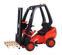 Big - Linde Forklift - Carrello per asilo con trasmissione a catena di precisione, sedile regolabile, fino a 50 kg, licenza tiglio, per bambini dai 3 anni in su