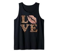 Big Lips, lettere con stampa leopardata e labbra rosa, per San Valentino Canotta