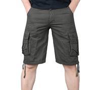 Big Mens Active Wear Pantaloni cargo da uomo Pantaloni cargo Pantaloni da trekking Multi Tasca Confortevole Traspirante Outdoor Gite Quotidiane Cotone Moda Casual Shorts Fuzzy House, GN1., M