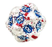 Big Metal Skull D20 Dadi Argento Blu Rosso per Dungeon e Draghi-DNDWoW BKSBR