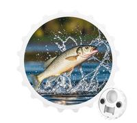 Big Mouth Bass Bites Bait apribottiglie magnetico, strumento da cucina salvaspazio, divertente apribottiglie e magnete per frigorifero, per campeggio, viaggi, campeggio, stile bianco