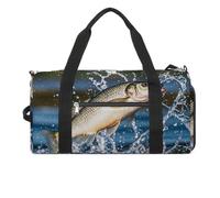 Big Mouth Bass Bites Bait Borsa da palestra per uomini e donne, borsa da palestra impermeabile, grande borsa da viaggio per allenamento