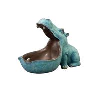 Big Mouth Hippo Storage Figurine Key Bowl Resin Hippo Candy Dish Home Decor/YY