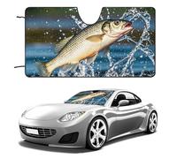 Big Mouth - Parasole per parabrezza, accessorio estivo per veicoli, parasole pieghevole per auto, mantiene l'interno fresco, parasole per auto, SUV, camion, 129,5 x 71,1 cm