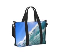 Big Ocean Wave - Borsa a mano da viaggio con stampa HD, leggera, pieghevole, per viaggi di fine settimana, vacanze, aereo