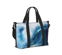Big Ocean Wave - Borsone da viaggio portatile con stampa HD, borsa a mano pieghevole per viaggi di fine settimana accessorio da palestra