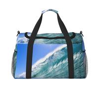 Big Ocean Wave Hd Borsone da Viaggio Weekend Borsa Weekender Pernottamento Carry On Borsa a Mano Allenamento Sport Ospedale