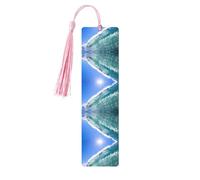 Big Ocean Wave Hd Print Reading Page Markers, 5 segnalibri in legno con nappe, regalo per insegnanti che leggono libri amanti