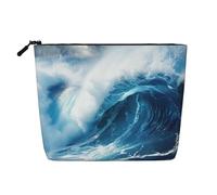 Big Ocean Wave Hd stampa carino impermeabile trucco borsa per le donne Zipper Travel Toiletry Pouch
