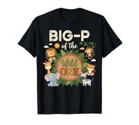 Big-P of The Wild One Safari Primo Compleanno Maglietta