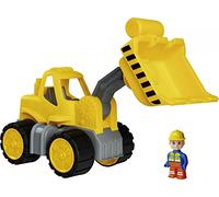 BIG Pala gommata Power-Worker + pupazzetto - Macchinina ideale per i viaggi, ruote in materiale morbido, braccio di carico snodabile, pupazzetto incluso, per bambini dai 2 anni in su